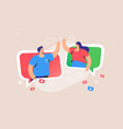 video call or mobile chat conversation vector image