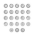 black and white loading buffering progress wheel vector image vector image