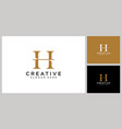 initial letter h logo design vector image vector image