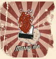 marry me quote typographical background vector image