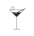 martini glass on white vector image