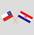 chile and croatia chilean croatian flags vector image