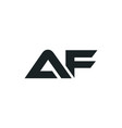initial letter af logo bold template vector image vector image