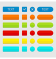 set of colored web buttons vector image