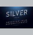 alphabet silver metallic and effect designs vector image