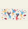 concept with dancing people vector image