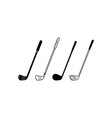 golf stick icon set design template vector image vector image