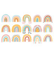 cute boho floral rainbows for your design vector image