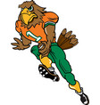 hawk football logo mascot vector image