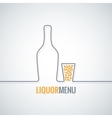 liquor bottle glass shot design background vector image