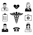 medical and health care icons vector image vector image