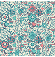 seamless texture with flowers birds vector image