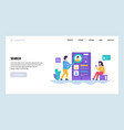 web site design template people search vector image