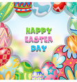 border design with easter theme vector image