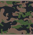 seamless camouflage pattern military fabric vector image