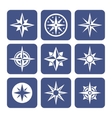 compass icons set vector image vector image