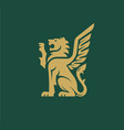 creative lion wing logo vector image vector image