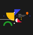 composition with geometric shapes abstract vector image
