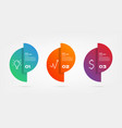 circle gradient infographics step by step element vector image vector image