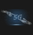 5g network technology polygonal art style vector image