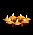 candle gold tealight light golden 3d realistic vector image vector image