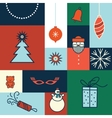 merry christmas icon card vector image
