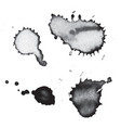 black ink drips and splatters vector image