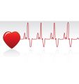 Heart and heartbeat Royalty Free Vector Image - VectorStock