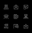 set line icons of email marketing vector image vector image