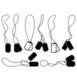 set of different dog tags vector image