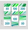 gift coupon discount card template with abstract vector image
