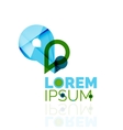 logo abstract geometric business icon vector image