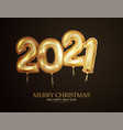 new year golden balloon golden metallic numbers vector image vector image