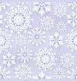 white paper snowflakes on grey seamless background vector image