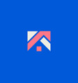 abstract geometric house logo creative arrows vector image