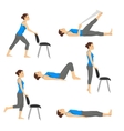 body workout exercise fitness training set vector image