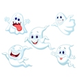 cute ghost cartoon collection set vector image