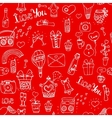 love pattern vector image