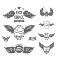 wing label black vector image