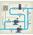 infographic scheme with liquid water tank vector image