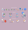 3d isometric flat conceptual vector image vector image