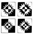abstract sun symbols vector image