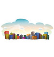 cityscape with buildings on sky background vector image vector image