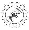 outline biotechnology industry icon on white vector image vector image