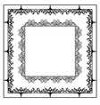 set of calligraphic black and white frames vector image