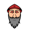traditional farmers hat mascot logo vector image vector image