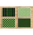 set of seamless tartan patterns vector image vector image