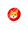 shiba inu shib coin symbol vector image