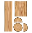 wood texture and parts vector image