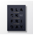 black friday stylish typography banner poster vector image